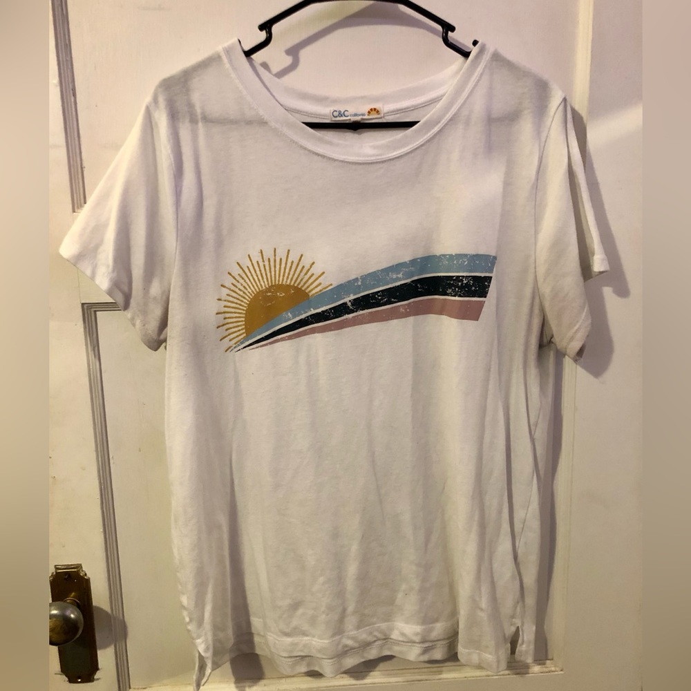 White graphic t-shirt